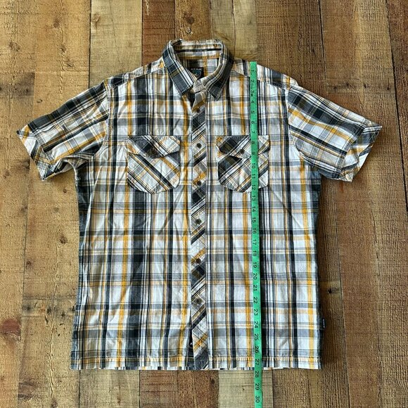 Mens Kuhl SunceL Plaid Short Sleeve Button-Up Shirt M Cotton/Tencel Blend - Picture 3 of 5